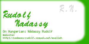 rudolf nadassy business card